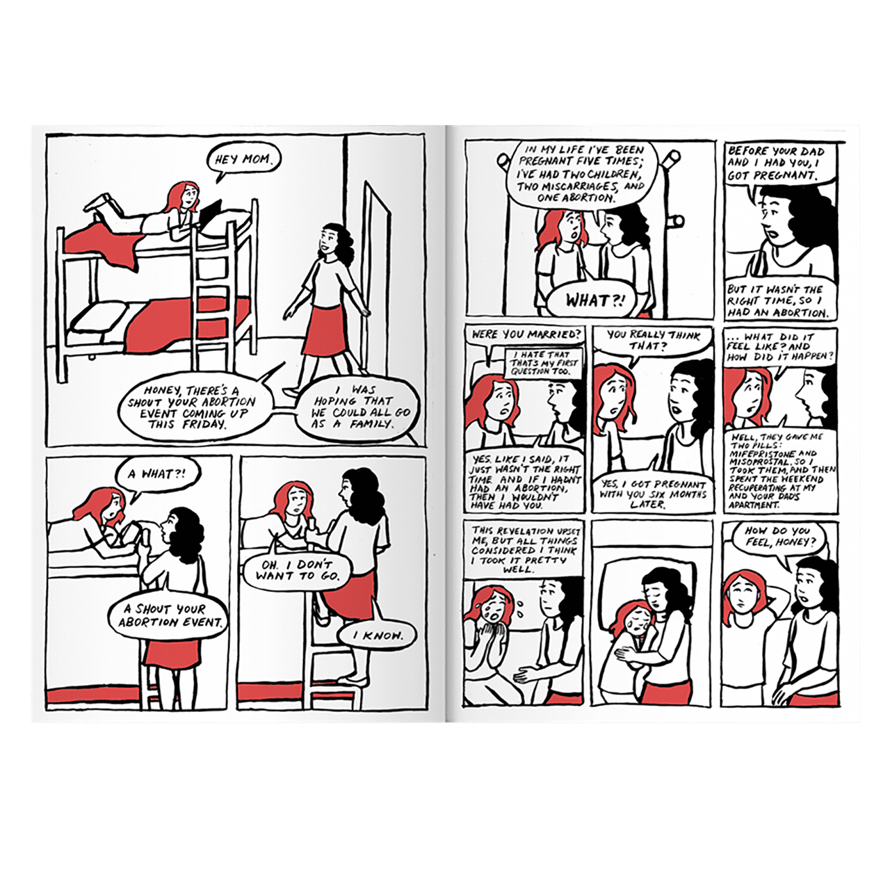 Inside of my mom had an abortion book