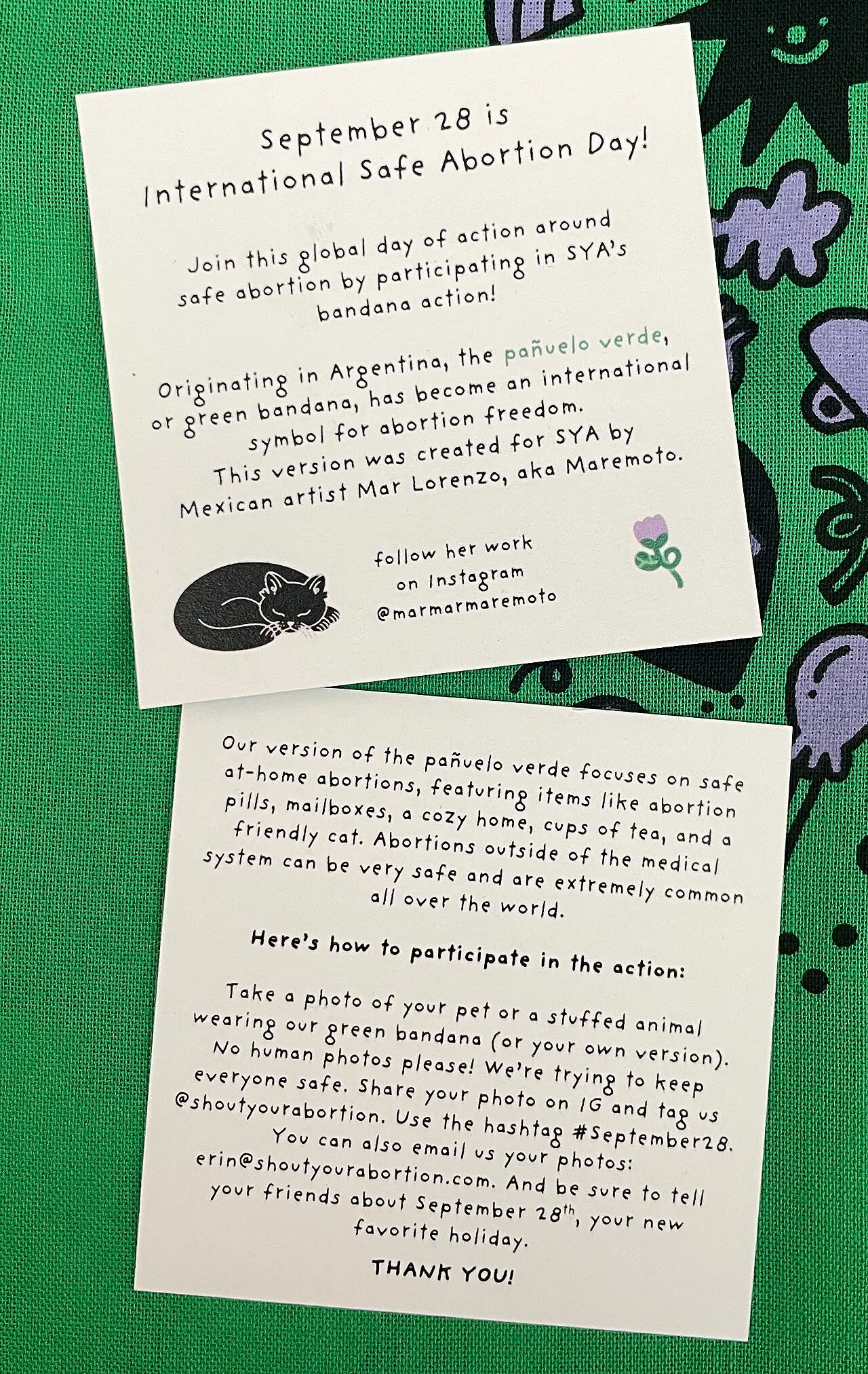 Description card for Mar Bandana