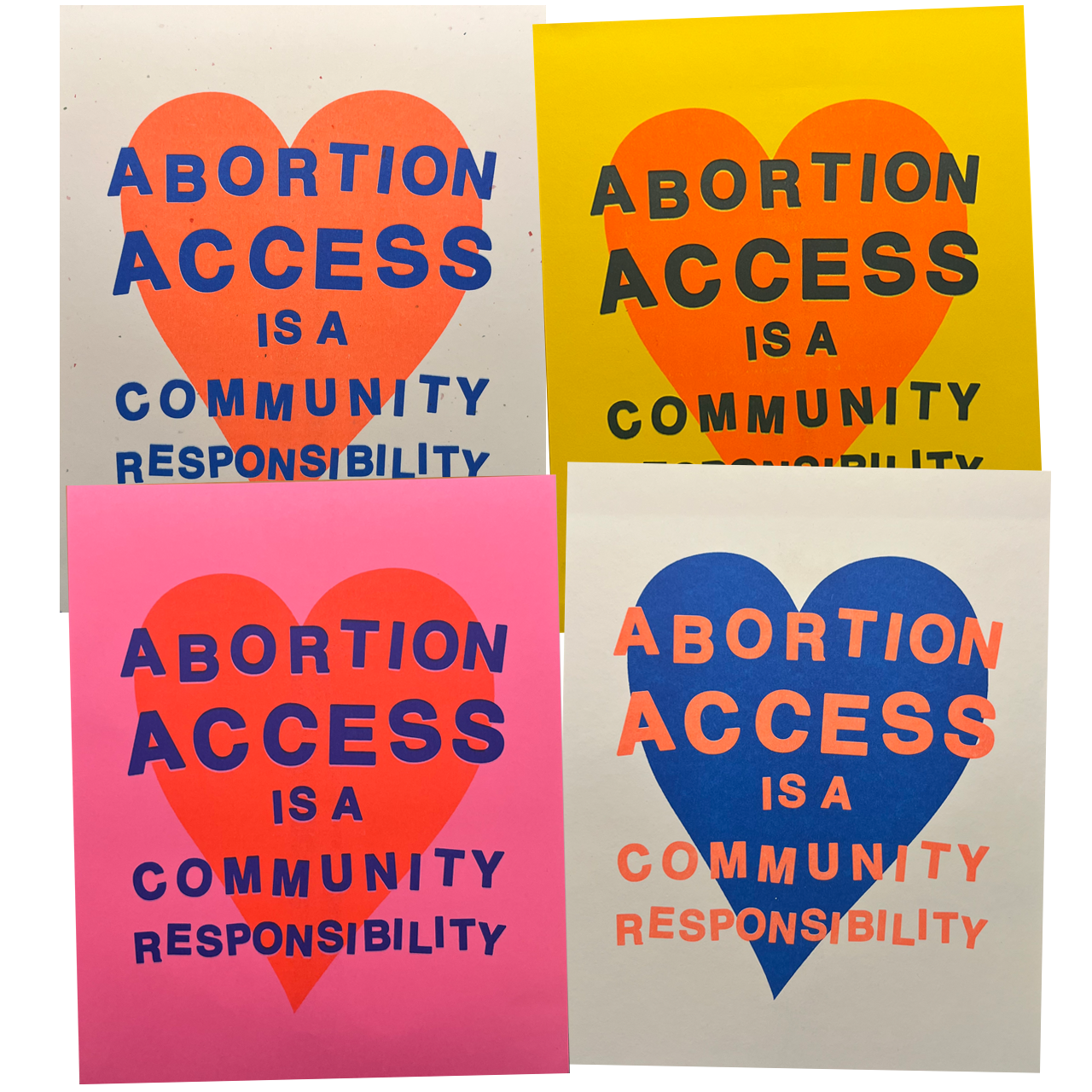 Abortion Access is a Community Responsibility Riso Art Print