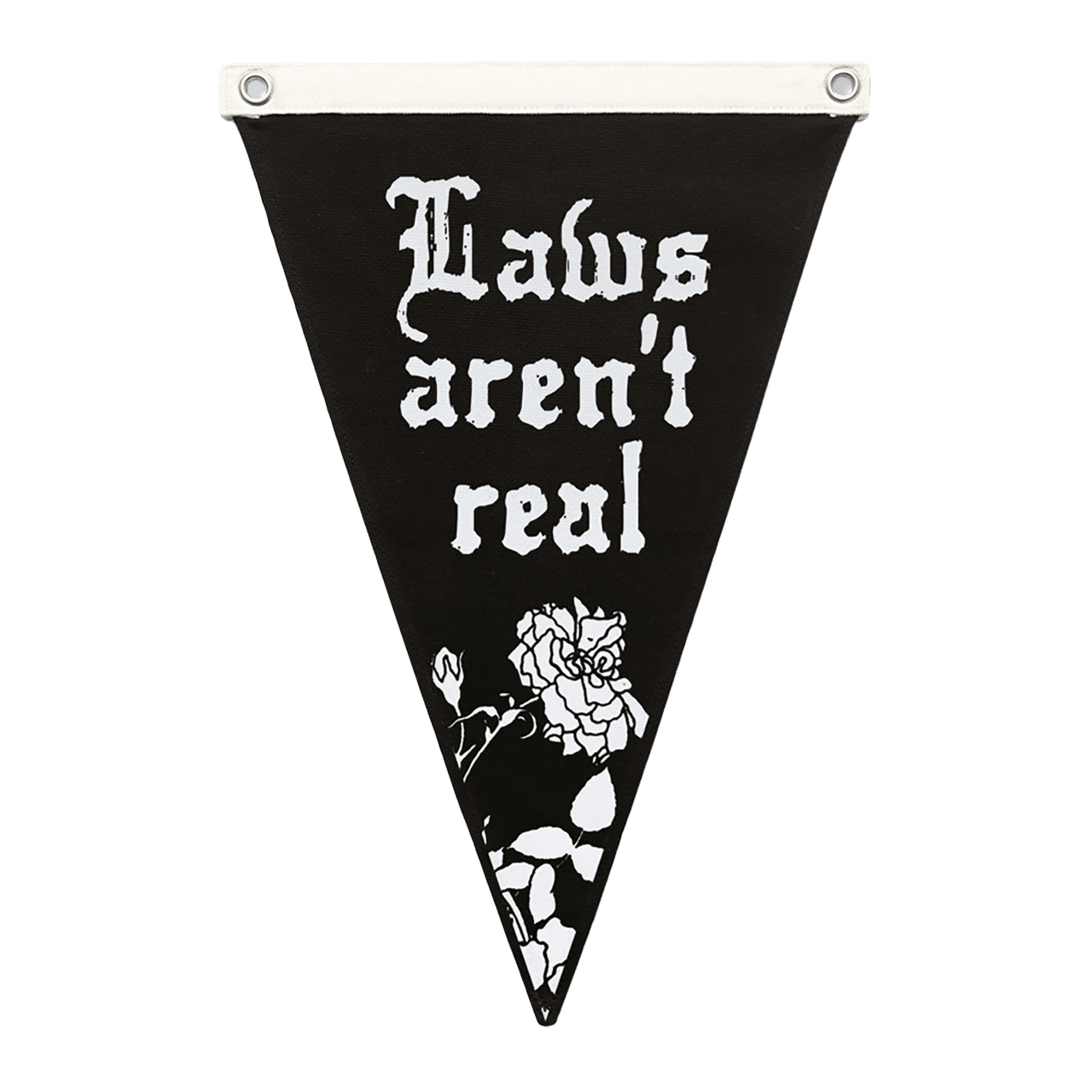 Black and white laws aren't real pennant flag