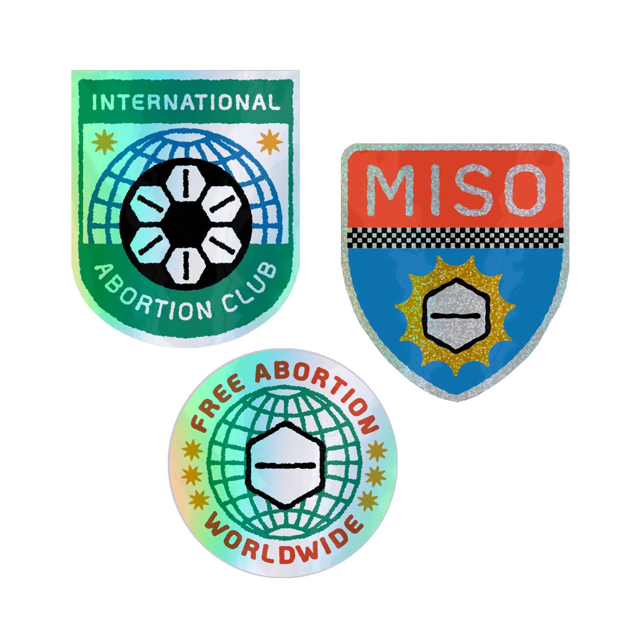 INTERNATIONAL ABORTION CLUB Holographic Stickers